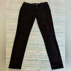 American Eagle Outfitters Black Distressed Jeans